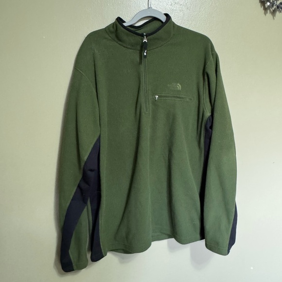 The North Face Quarter Zip Fleece Sweater, Army Green, Size XXL‎ - Picture 1 of 4